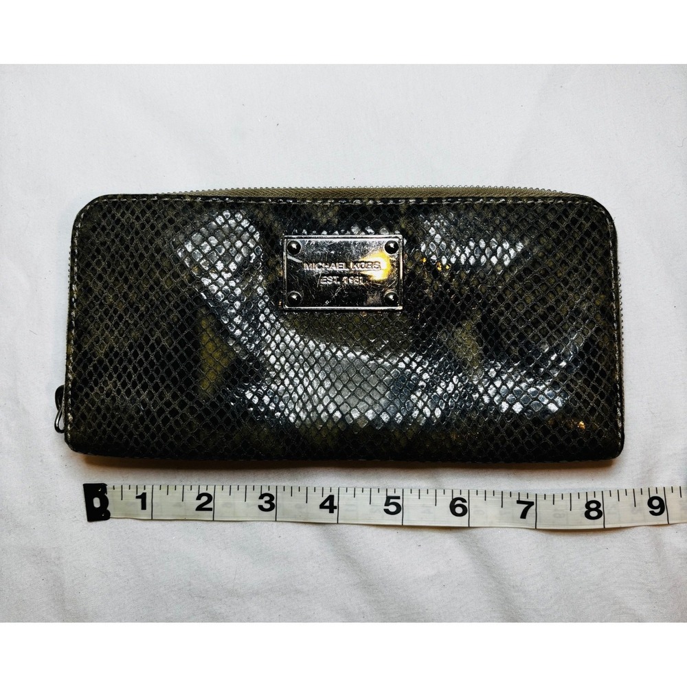 Michael Kors Jet Set Python Pattern Leather Zip A… - image 6